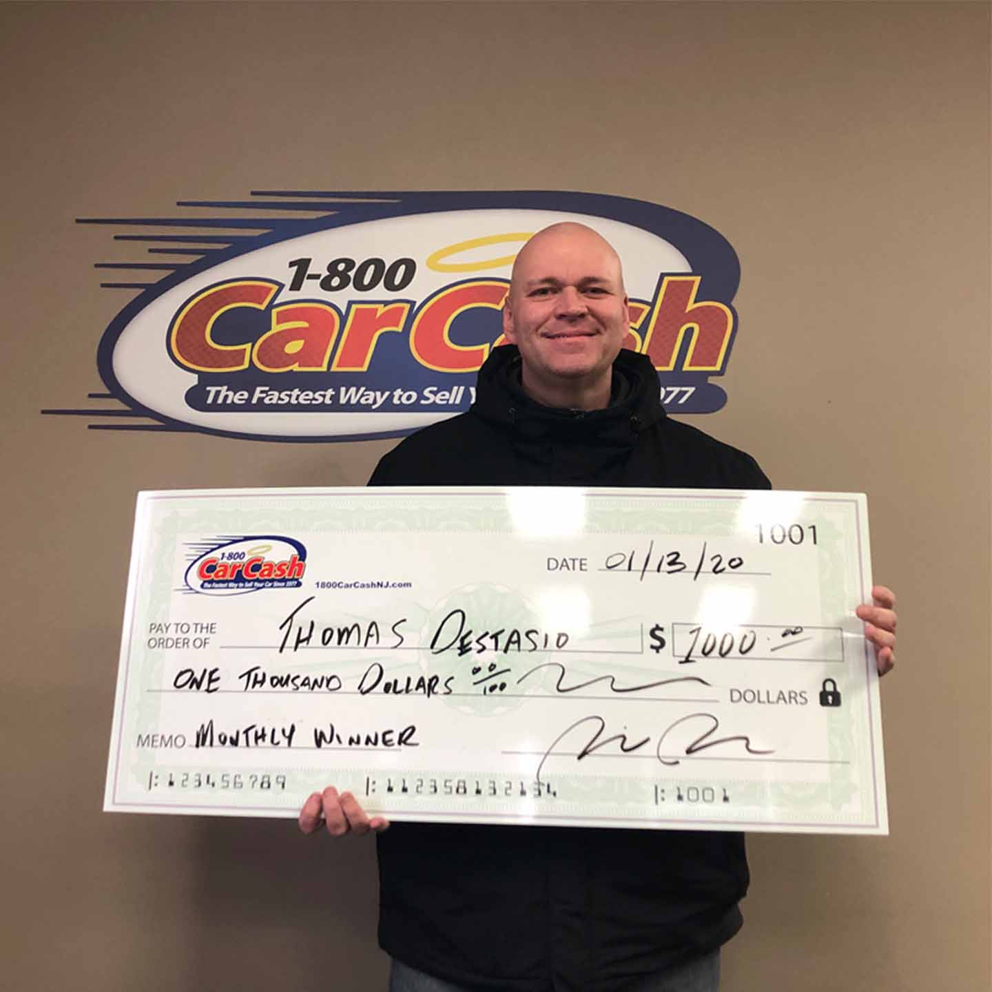 Car Cash 1000 winner 02  1800 Car Cash NJ