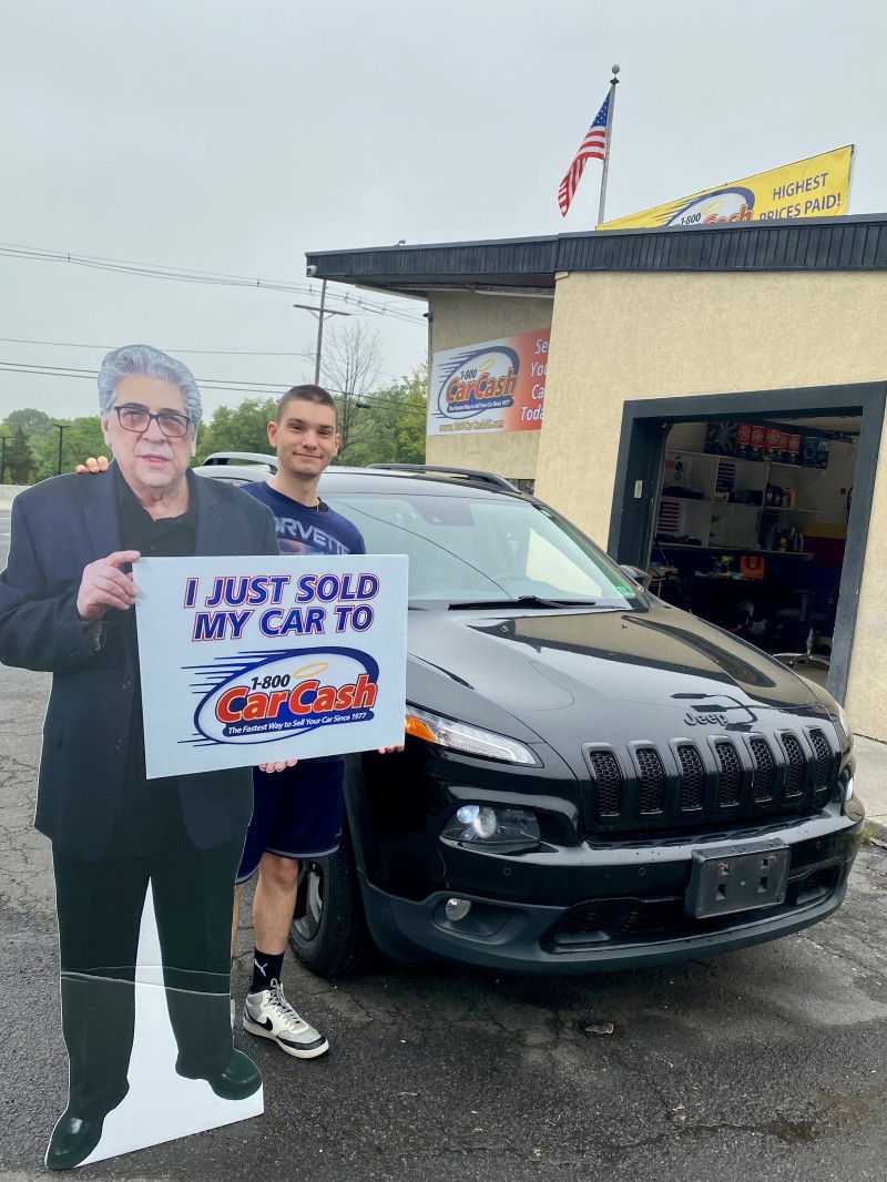 Happy car seller